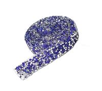 BBTISG Ruban Strass en Cristal, 3cm*182cm/1 Rouleau de Ruban de Strass en Cristal Autocollants Bande Paillettes Autocollant pour Loisirs Créatifs, Décoration de Fête (bleu)