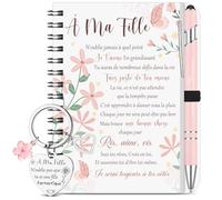 BBTO 3 Cadeaux Ado à Ma Fille Cadeau Fille 18,12,13,15 Ans 1 Stylo à Bille 1 Carnet 1 Porte-Clés Original Cadeau pour Noël Remises de Diplômes Mariages Anniversaires