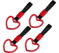 BBTO Lot de 4 anneaux en forme de cœur pour voiture - Pour décoration intérieure et extérieure