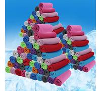 BBTO Lot de 80 serviettes glacées en microfibre de 81,3 x 30,5 cm, rafraîchissantes, douces pour le cou et le visage, respirantes pour le yoga, le sport, la gym, l'entraînement, le camping et autres