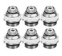 BBTO Vanne de Purge de Radiateur Automatique Radiateur de Ventilation de 1/2 Pouce Soupape d'Évacuation d'Air Évent Automatique à Couper en Laiton Vanne de Radiateur à Purge Automatique (6 Pcs)