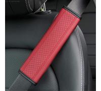 BBTUA 2 Lot de Coussinets Ceinture Sécurité Voiture pour Renault Rafale 2024, Rembourrage Épaulettes Ceinture Sécurité Intérieur Voiture,Red