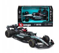 BBurago Voiture miniature métal Mercedes AMG W15 F1 2024 Russell 1/43 Officiel Édition Collector