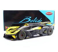 BBURAGO Voiture miniature de collection Bugatti Bolide W16-2020 1/18 Jaune et noir