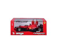 Bburago 1/18 Ferrari Formule 1 2021 avec Casque #Sainz - Voiture Miniature Rouge détaillée à l’échelle 1:18 - pour Enfants et collectionneurs - dès 3 Ans - 16809S
