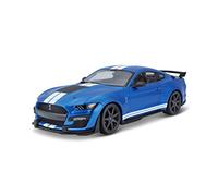 Bburago 1/18 Ford Shelby Mustang GT500 Édition Spéciale - Voiture Miniature Bleue et Blanche avec détails réalistes, pour Les Enfants à partir de 3 Ans, stimule l’Imagination