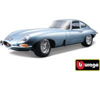 Bburago 1:18 Jaguar E Coupe Metalic Silver Blue