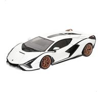 Bburago 1/18 Lamborghini SIAN Hybride - Voiture Blanche et Noire, Portes, Capot et Coffre ouvrants, modèle détaillé, pour Enfants - dès 3 Ans - Idée Cadeau