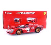 Modèle réduit - BBURAGO - Ferrari 330 P4 - Rouge - 1/24 - Pour enfants à partir de 14 ans