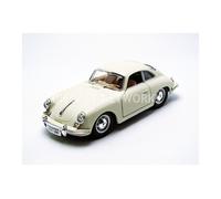 Voiture Miniature de Collection - BBURAGO 1/24 - PORSCHE 356 Coupe - Beige mat - 1961