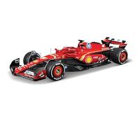 Bburago 1:24 Scale Ferrari SF-24 F1 Car 2024 - Charles Leclerc #16 | Official Ferrari Licensed Die-Cast Model | Includes Leclerc Driver Figure | Formula 1 Collector's Replica