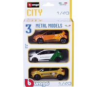 BBURAGO 1/43 COLLECTION CITY - Pack de 3 véhicules - Assortiment
