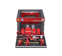 Bburago 1:43 F1 Ferrari SF-25 2025 Pit Pass Diorama Leclerc