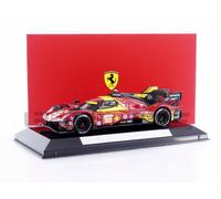 Véhicule miniature - BBURAGO - Ferrari 499P 3.0L Turbo V6 - Winner 24H Le Mans 2024 - 1/43 - Rouge/Noir/Jaune