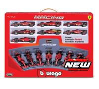 Bburago 1/43 - Ferrari 7 Car - Sf90 - Sf1000 - Sf21 - F1-75 - Sf23 - Sf24 (C. Leclerc - C. Sainz) Set-36864-Bburago