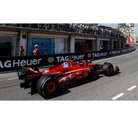 FERRARI F1 SF-24 TEAM SCUDERIA FERRARI N 16 WINNER MONACO GP 2024 CHARLES LECLERC - WITH PILOT AND SHOWCASE RED BLACK
