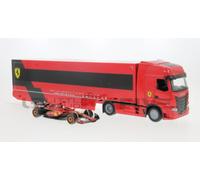 Bburago 1/43 - Iveco S-Way 570 Truck Car Transporter + Ferrari Sf-23 36847r-Bburago