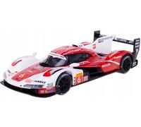 Bburago - Porsche Penske 963#6 - Voiture de Course avec Support 1/43 - Modèle Officiel Race Collection Crystal - Boîte Cristal avec Support à vis - Détails réalistes - Edition Collector Porsche