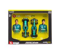 Bburago 1:43 Scale Aston Martin AMR25 F1 2025 - Fernando Alonso & Lance Stroll Team Two-Pack | Official Aston Martin Licensed Die-Cast Set | 2025 Formula 1 Collector's Set