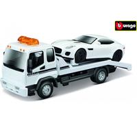 Bburago 1:43 STR FIRE Remorqueuse à plateau, avec/Jaguar F-Type R Dynamic (V6)