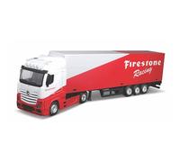 Bburago 1:43 Street Fire HAULERS with Trailer - M-B ACTROS GIGASPACE Firestone