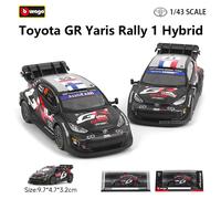 Bburago 1:43 WRC Toyota GR Yaris Rally1 Hybride Rovanpera # 69 Ogier # 17 alliage de luxe véhicule moulé sous pression tirer voitures modèle jouet 1-43 Toyota GR Yaris