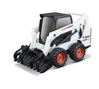 Bburago 10CM Bobcat S590 Skid-Steer Loader W/Grapple, Motifs et Couleurs Assorties