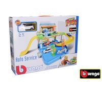 Bburago - 15630039 - Set De Jeu Station Service - Parking Aérien, 1 Voiture Fournie - Echelle 1:43-Bburago