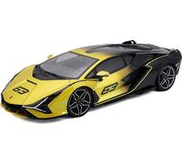 BBURAGO 1/18 Lamborghini Sian Hybride - Jaune Et Noire