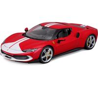 Bburago 18-16017 - Modèle réduit de voiture - Ferrari 296GTB Assetto Fiorano (rouge/blanc, échelle 1:18)