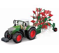 Bburago 18-31665 - Tracteur Fendt 1050 Vario Avec Faneuse (10cm) Tracteur Modèle