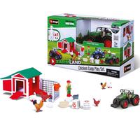 Bburago 18-31681 - Poulailler Farmland avec tracteur Fendt 1050 Vario (17 pièces)