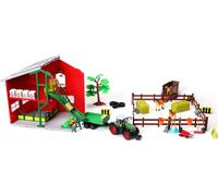 Bburago 18-31682 - Écurie Farmland avec tracteur Fendt 1050 Vario (69 pièces)