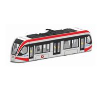 Bburago 18-32105 - Modèles réduits de trains - Tramway Street Fire City (rouge et blanc, 19cm) Train