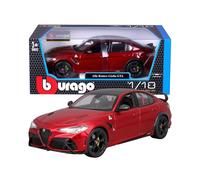Bburago - Alfa Romeo Giulia GTA 2020, Miniature 1:18, Réplique Détaillée avec 4 Portes, Couleur Rouge, Licence Alfa Romeo, Âge Recommandé 3+ Ans