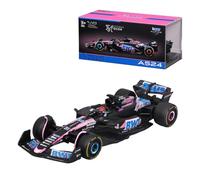 Bburago - Alpine A524 F1 2024#Ocon avec Casque - Voiture Miniature De Collection en Métal À L’Échelle 1/43 - Modèle Réduit Officiel Formule 1 Saison 2024 - Détails Réalistes - Edition Collector