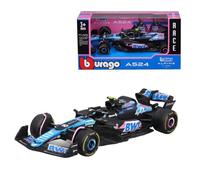 Bburago - Alpine A524 F1 Japanese 2024#Gasly - Voiture Miniature De Collection en Métal À L’Échelle 1/43 - Modèle Réduit Officiel Formule 1 Saison 2024 - Finitions Réalistes - Edition Collector