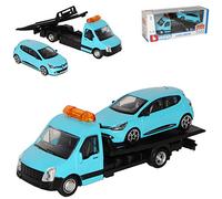 Bburago Autotransporter mit Renault Clio IV Blau 5 Türer Typ X98 AB 2012 1/43 Modell Auto