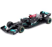 Bburago B18-38058B 1:43 F1 Mercedes AMG W12 E-Performance avec Embouts de Casque, modèles et Couleurs Assortis