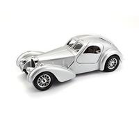 BBURAGO | Bugatti Atlantic 1936 édition Collection | Reproduction de Voiture Miniature à échelle 1/24 | Grise | Jouet pour Enfant à Collectionner | FBA_4893993220922