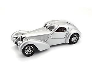 BBURAGO | Bugatti Atlantic 1936 édition Collection | Reproduction de Voiture Miniature à échelle 1/24 | Grise | Jouet pour Enfant à Collectionner | FBA_4893993220922