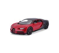 Bburago - Bugatti Chiron Sport Rouge et Noire, Voiture Miniature 1:18, réplique détaillée avec Portes et Capot ouvrants, Licence Officielle Bugatti, ne Convient Pas aux Moins de 36 Mois