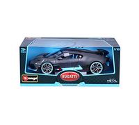 Bburago | Bugatti DIVO | Reproduction de Voiture Miniature à échelle 1/18 | Noire et Bleue | Jouet pour Enfant à Collectionner idéale dès 3 Ans | 18-11045-00000002
