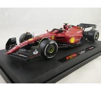 Bburago Formula 1 Ferrari F1-75 SAINZ with Helmet 1:18 Scale Collectible Race Car