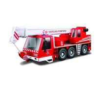 BBurago Camion grue télescopique Pompiers 78 – Échelle 1/55 Rouge
