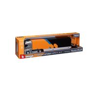 Bburago Camion de Transport de l'Équipe McLaren Racing Team Échelle 1/43 avec Voiture de Formule 1 MCL38 Pack