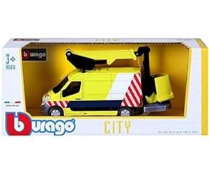 Bburago - City - Véhicules d'intervention - Renault Master avec Plateforme - Voiture Miniature à l'échelle 1:48 - Jouet pour Enfant - à Collectionner dès 3 Ans