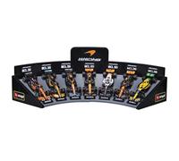 Bburago - Coffret 7 Véhicules F1 McLaren - Échelle 1/43 - avec Présentoir - Collection Formule 1 en Métal - Cadeau Collectionneur F1 - Pack Cadeau Formule 1 Collector McLaren