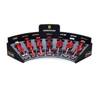 BBurago – Coffret 7 véhicules F1 Scuderia Ferrari – Échelle 1/43, métal, avec présentoir