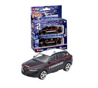 Bburago - Coffret Double Carabinieri à l'échelle 1:43, Alfa Romeo Giulia et Tonale, modèles réduits en métal moulé sous Pression sous Licence Officielle Carabinieri et Alfa Romeo, livrées fidèles, 3+